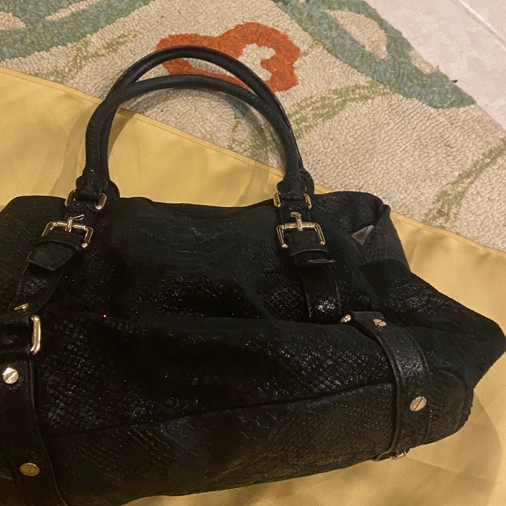 Michael Kors Black Snakeskin Shoulder Bag - Picture 5 of 11